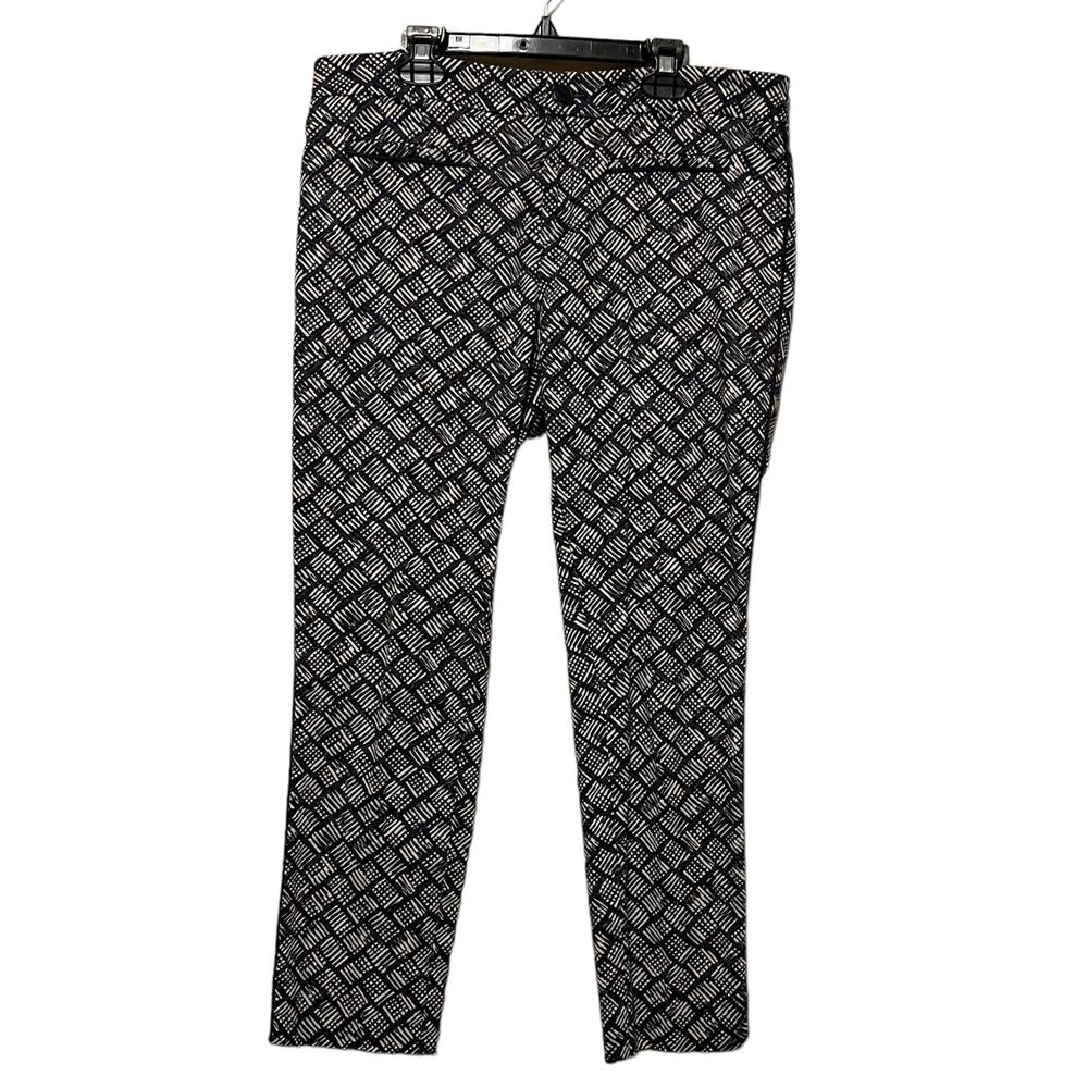 Anthropologie CARTONNIER Charlie Ankle Pants Blue Diamond